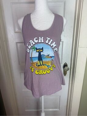 Pete The Cat ‘Beach Time is Groovy’ Women’s Racerback Tank Top